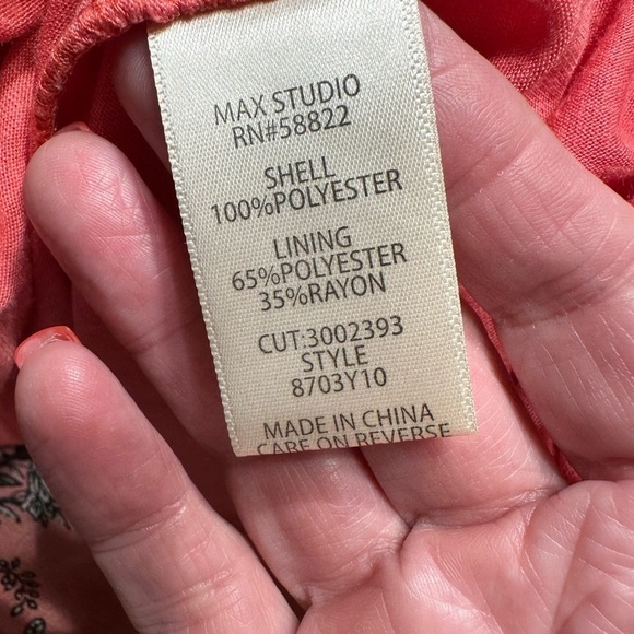 Max Studio Lined Midi Skirt Size Small Eclectic Grandpa  Boho Hippie - Picture 9 of 9